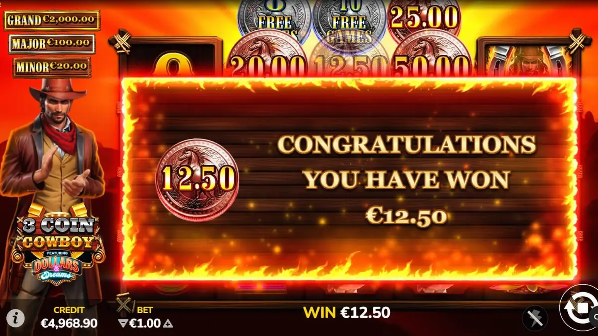Cenário temático de Velho Oeste com elementos de slot machine